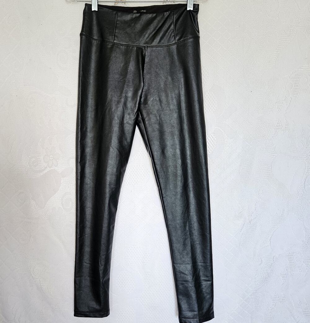 Shinestar Lined Tight Faux Leather Leggings Edgy Biker Chic Urban Chic Smart